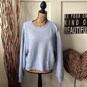 True Craft Light Blue Crewneck Sweater